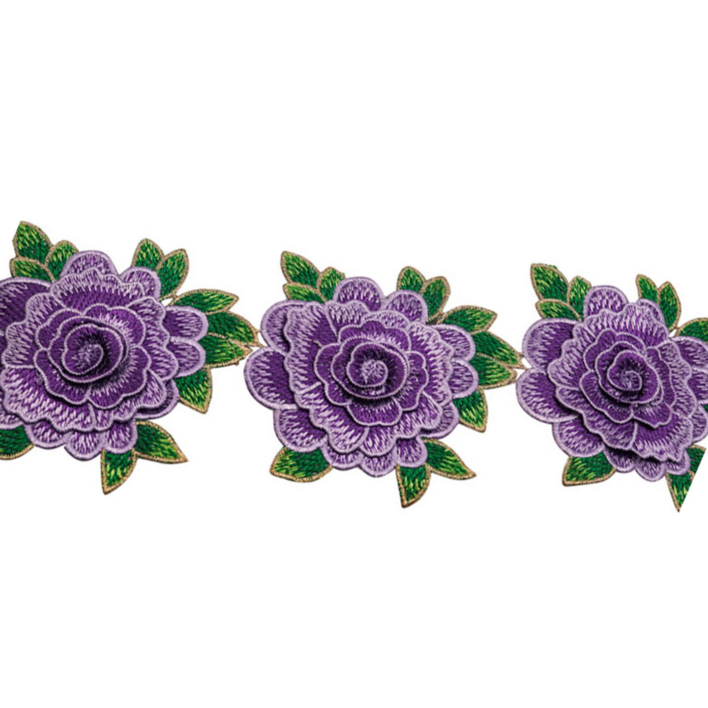 4 1/2&#x22;x 5 Yards Purple Rose Trim
