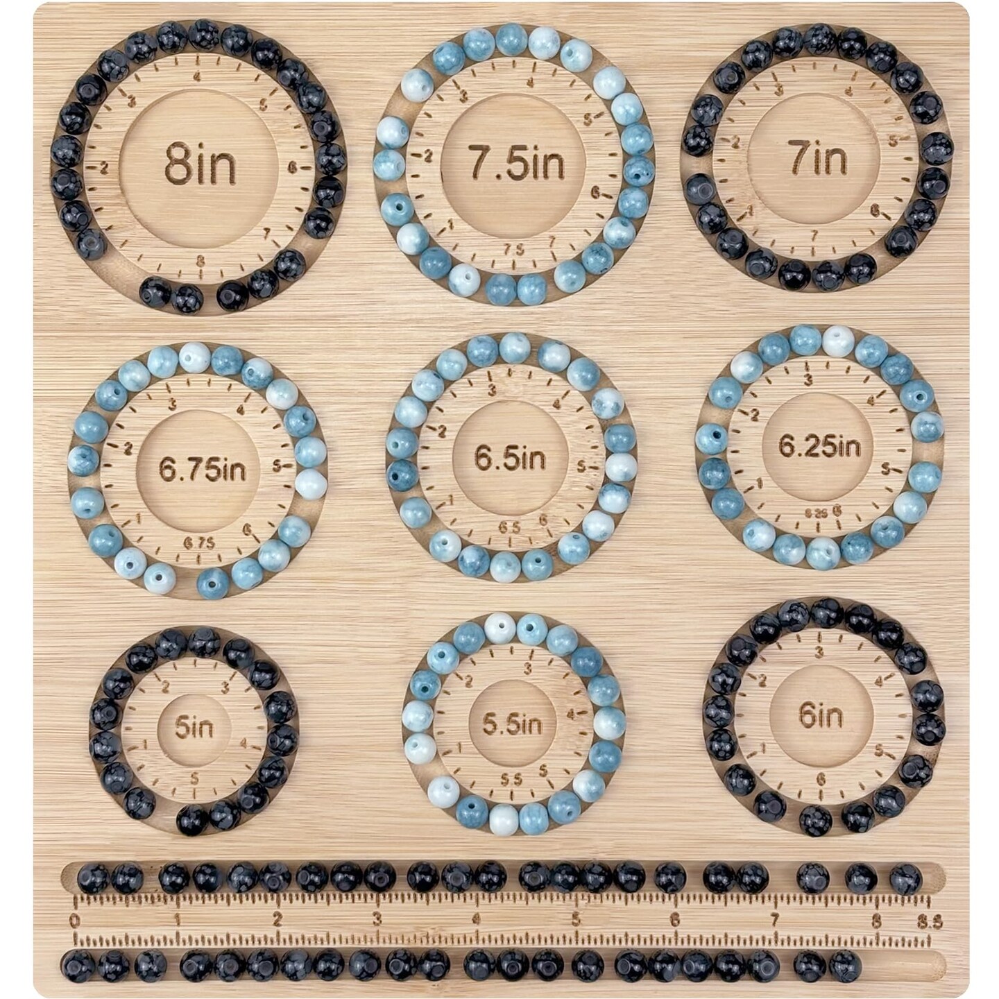Bead Boards for Jewelry Making, Bamboo Beading Board for Jewelry Bracelet Making, Bracelet Bead Board, Bracelet Bead Board for Bracelet, Jewelry Making Supplies,Bead Tray 5" to 8"