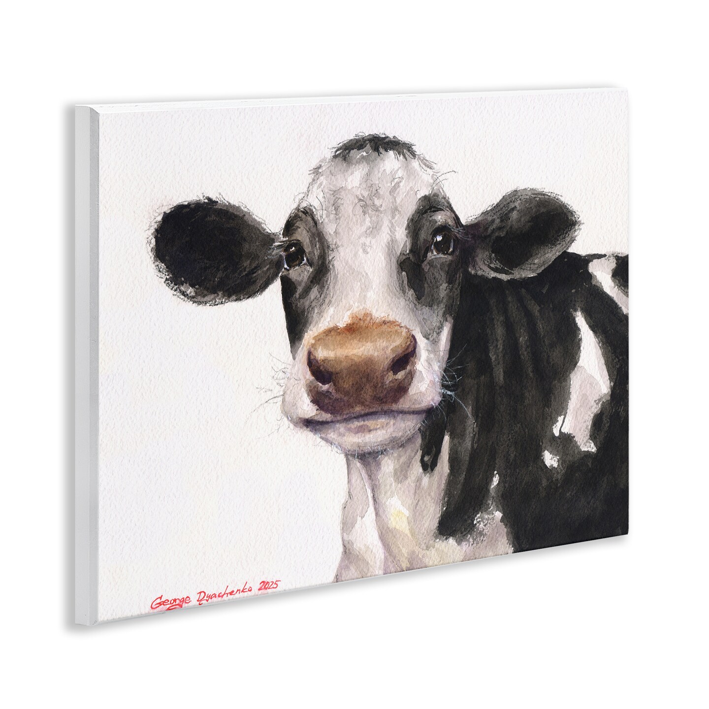 Stupell Industries Cute Cow with White Spots Wall Plaque, design by George Dyachenko