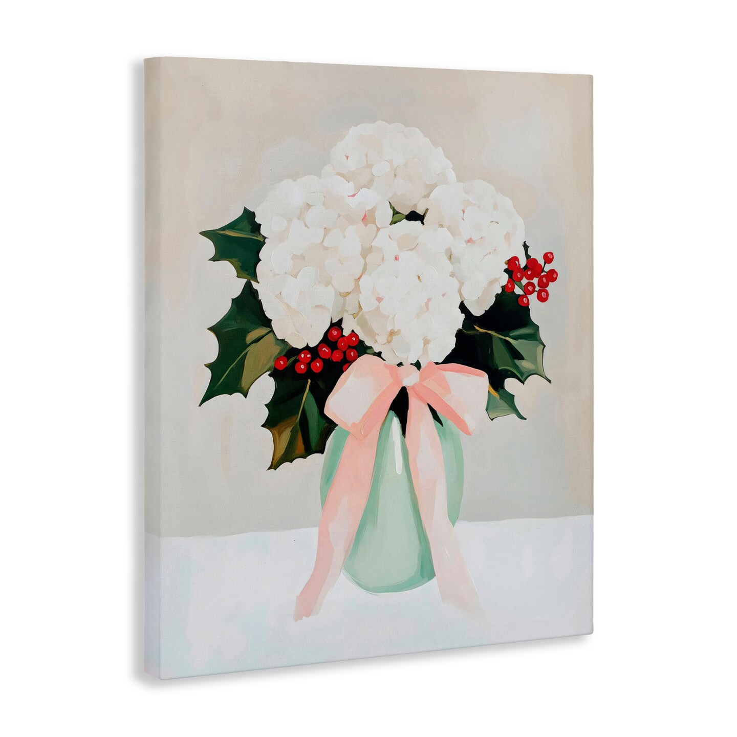 Stupell Industries Christmas Hydrangea Blooms Canvas, design by Arlington Prints