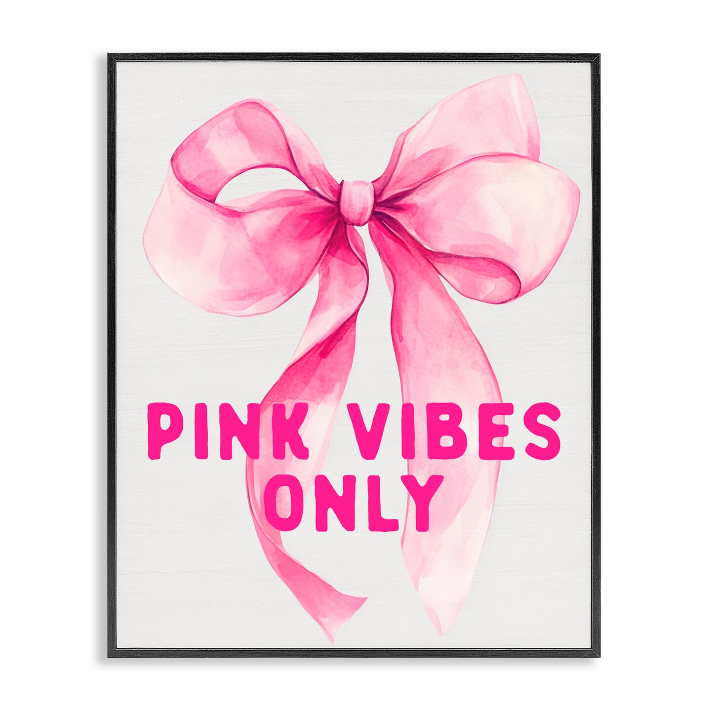 Stupell Industries Girly Pink Vibes Only Framed Giclee, design by Lettered and Lined