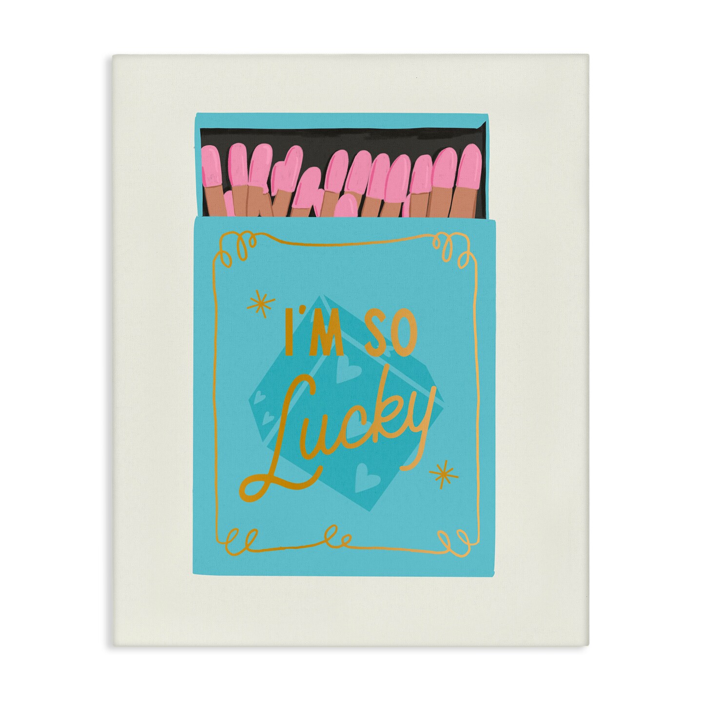 Stupell Industries I'm So Lucky Matchbox Canvas, design by Cherrywood Lane