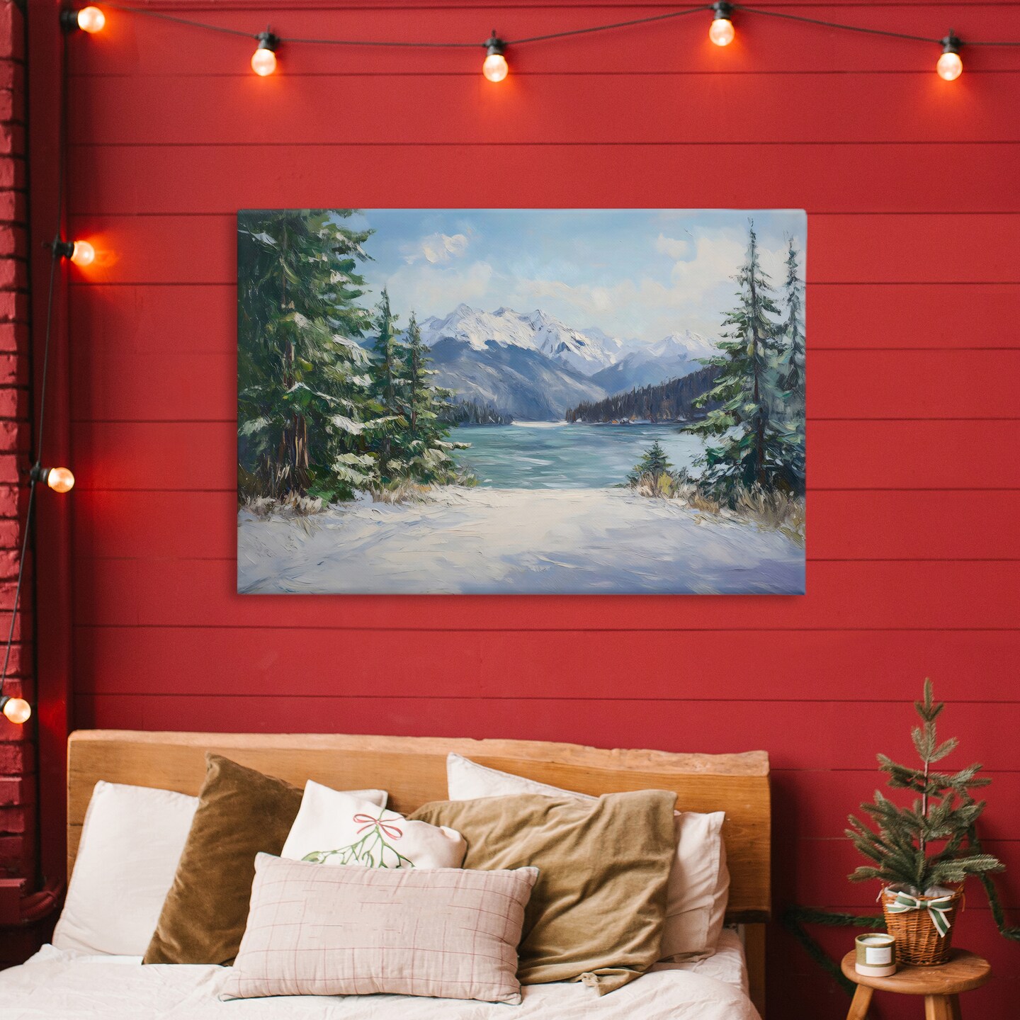 Stupell Industries Frozen Winter Lake Canvas, design by Petal Prints Design