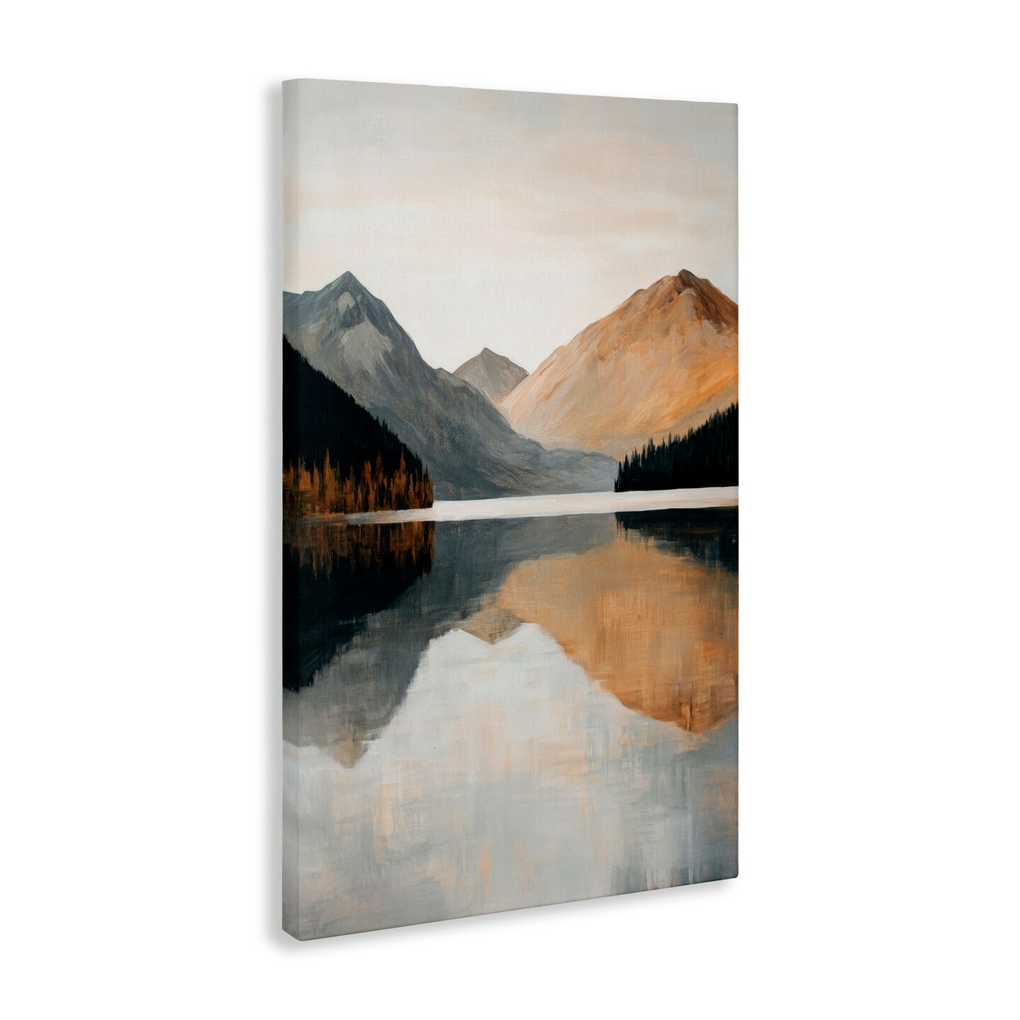 Stupell Industries Terracotta Reflection Mountain Range Canvas, design by Petal Prints Design