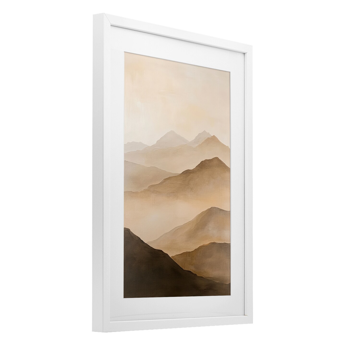 Stupell Industries Moody Mountains Foggy Landscape Framed Print Under Glass, design by Petal Prints Design