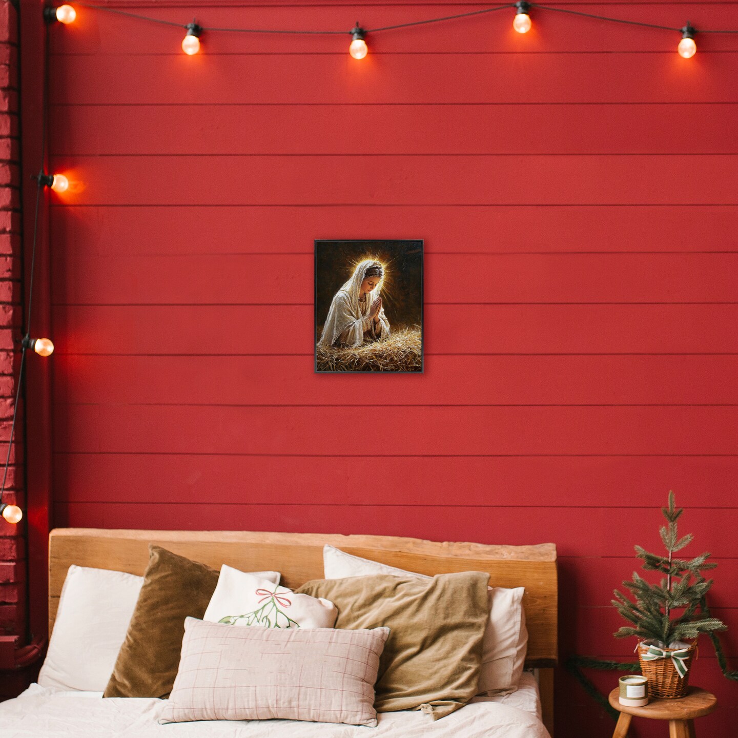 Stupell Industries Holy Mary Prayer Framed Giclee, design by Petal Prints Design