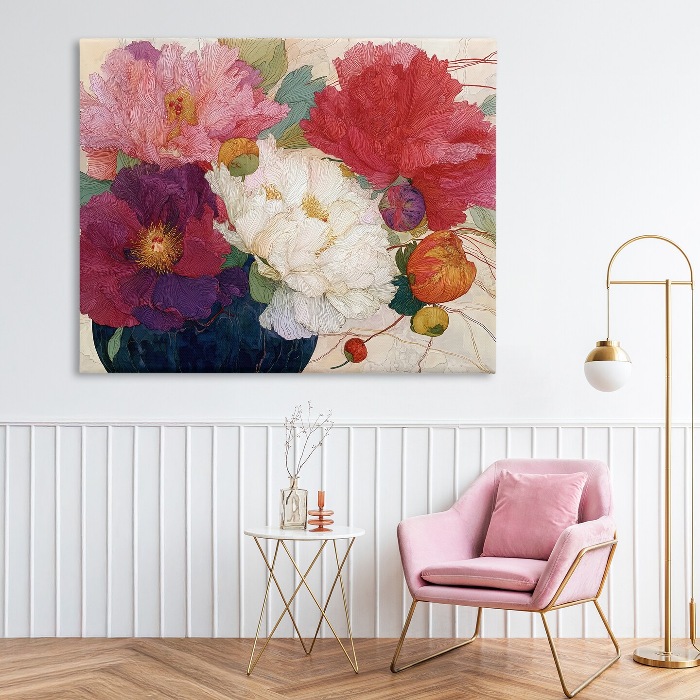 Stupell Industries Haiku Ornate Flower Petals Canvas, design by Annabelle Hall