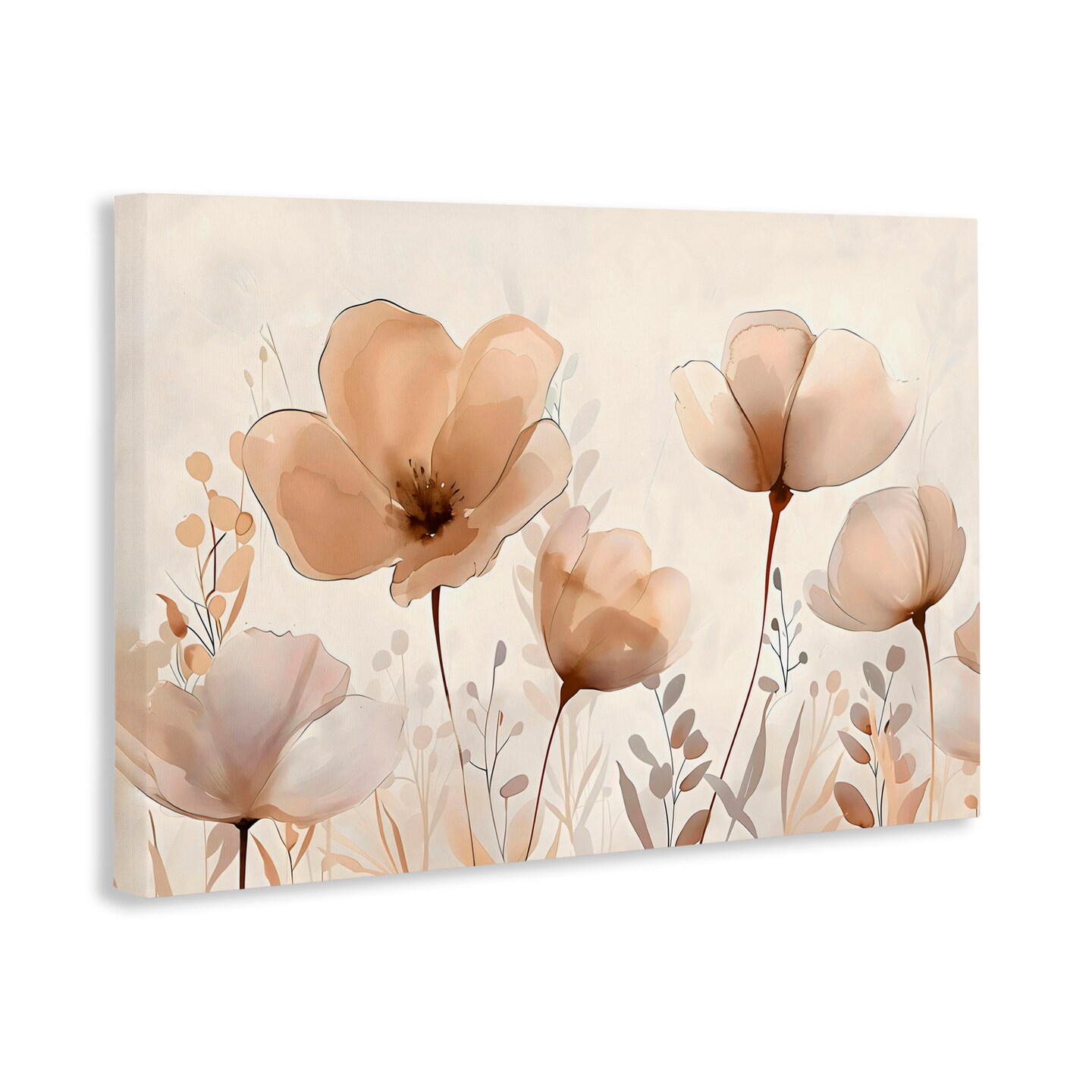 Stupell Industries Neutral Wildflowers Floral Blossoms Canvas, design by Creative Studio