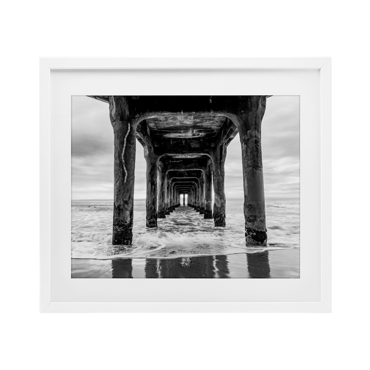 Stupell Industries Pier Structure in Perspective Framed Print Under Glass, design by Jeff Poe Photography