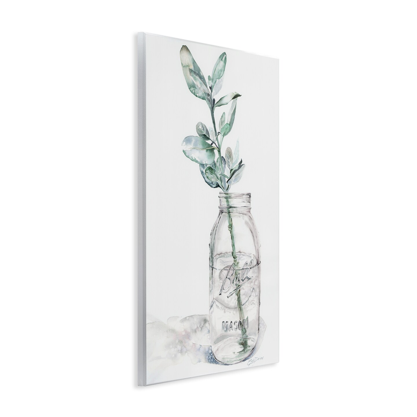 Stupell Industries Minimal Herb in Glass Jar Wall Plaque, design by Cady Driver