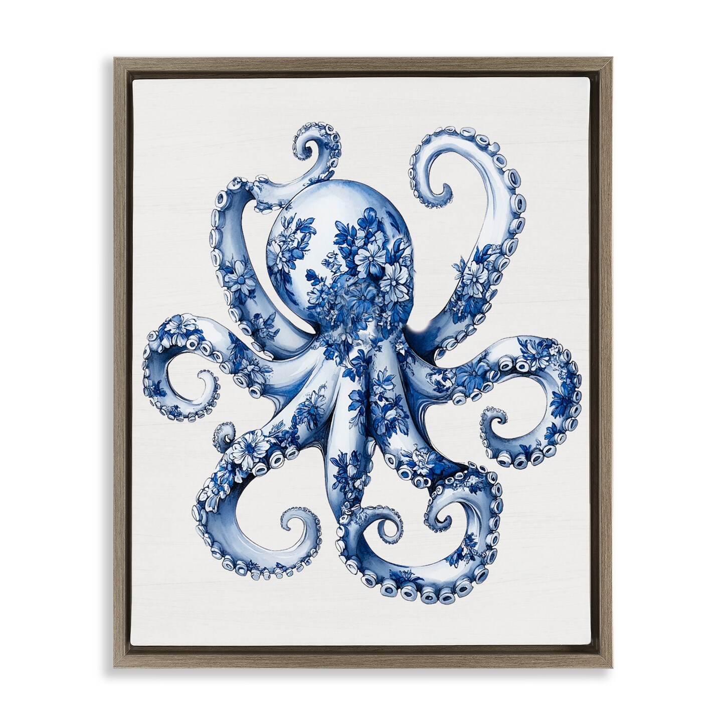 Shell Octupus Frame Stupell Industries Funky Toile Octopus Floating Frame, design by ...