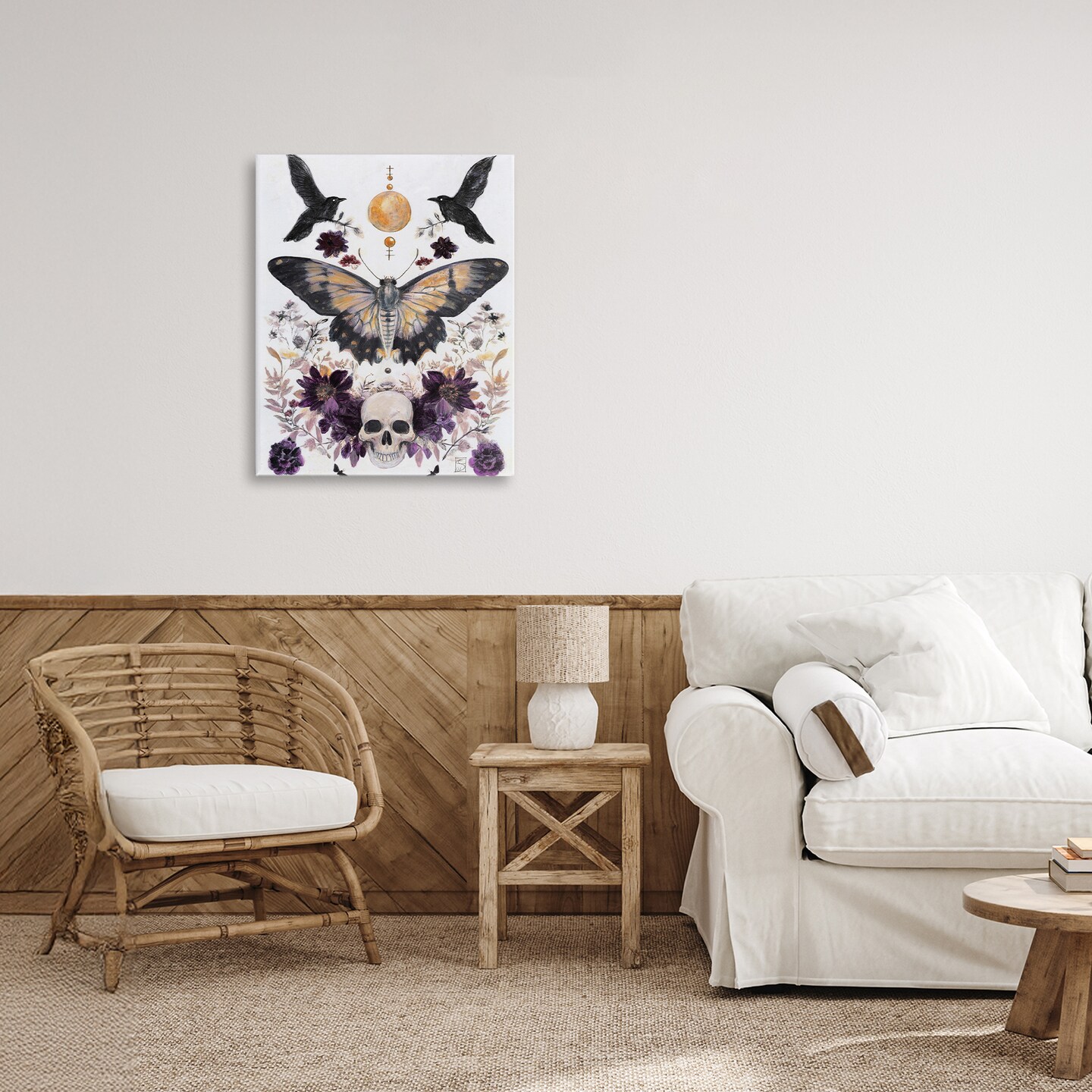 Stupell Industries Gothic Tarot with Moth Canvas, design by Sara Culpepper
