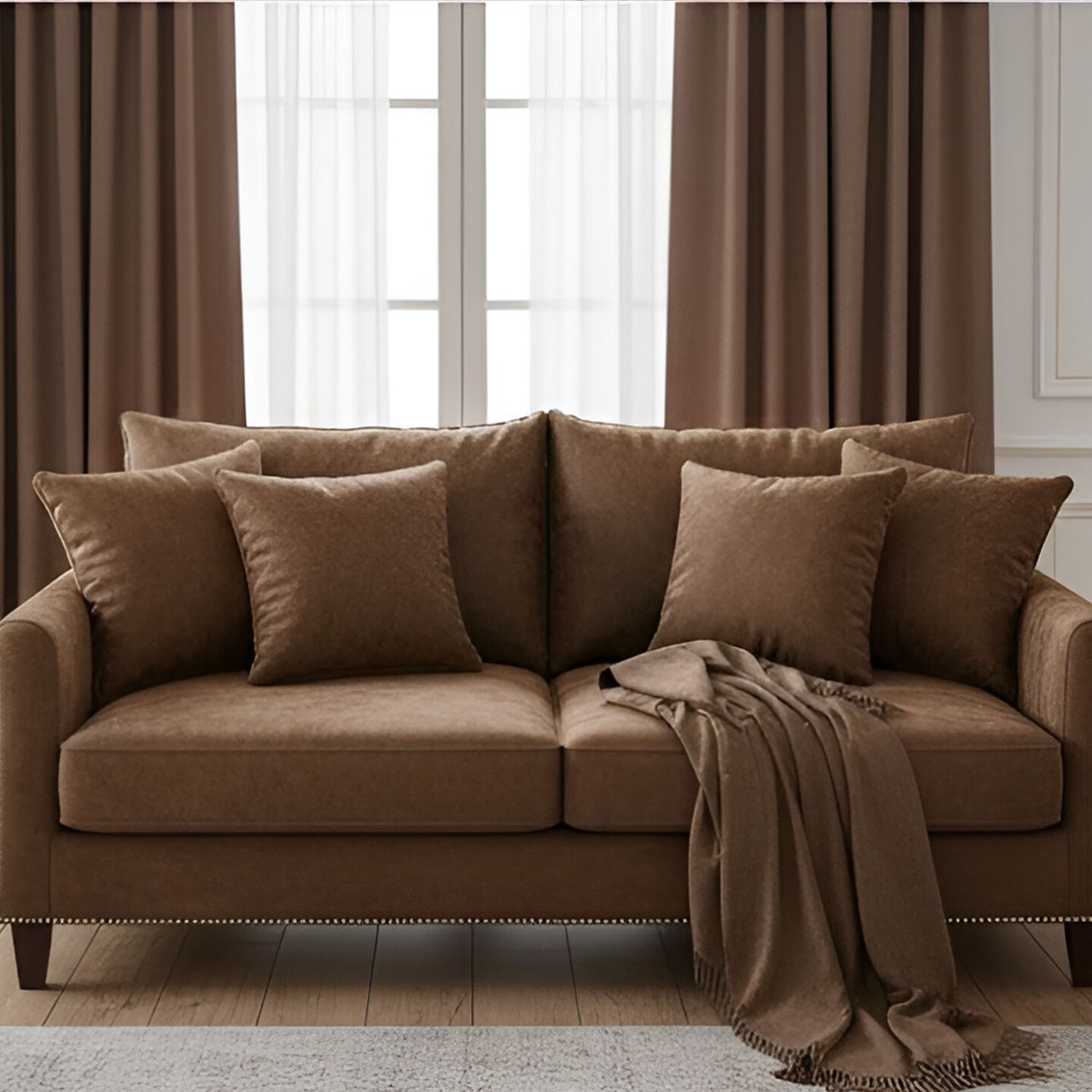 1 Yard Washed Micro Suede Brown Fabric 58/60” Width, 100% Polyester Durable Apparel Fabric