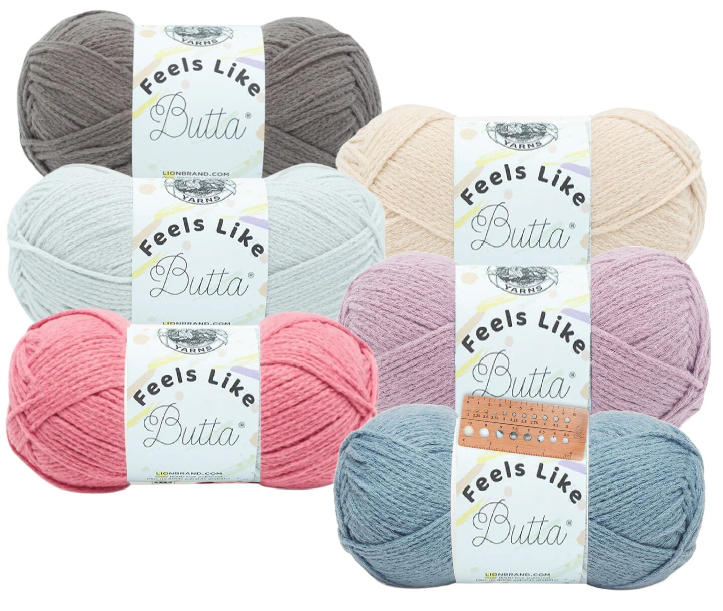 Lion Brand Yarn - Feels Like Butta - 6 Skein Assortment (Flower Orchard)