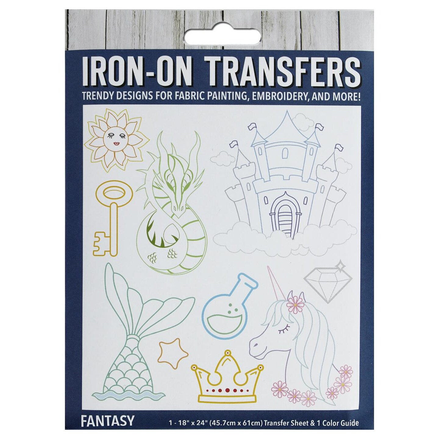 Leisure Arts Iron-On Transfer Fantasy, Embroidery Patterns, Aunt Martha'S, Iron On Embroidery Patterns Transfers, Hand Transfer Patterns, Aunt Martha'S Transfers