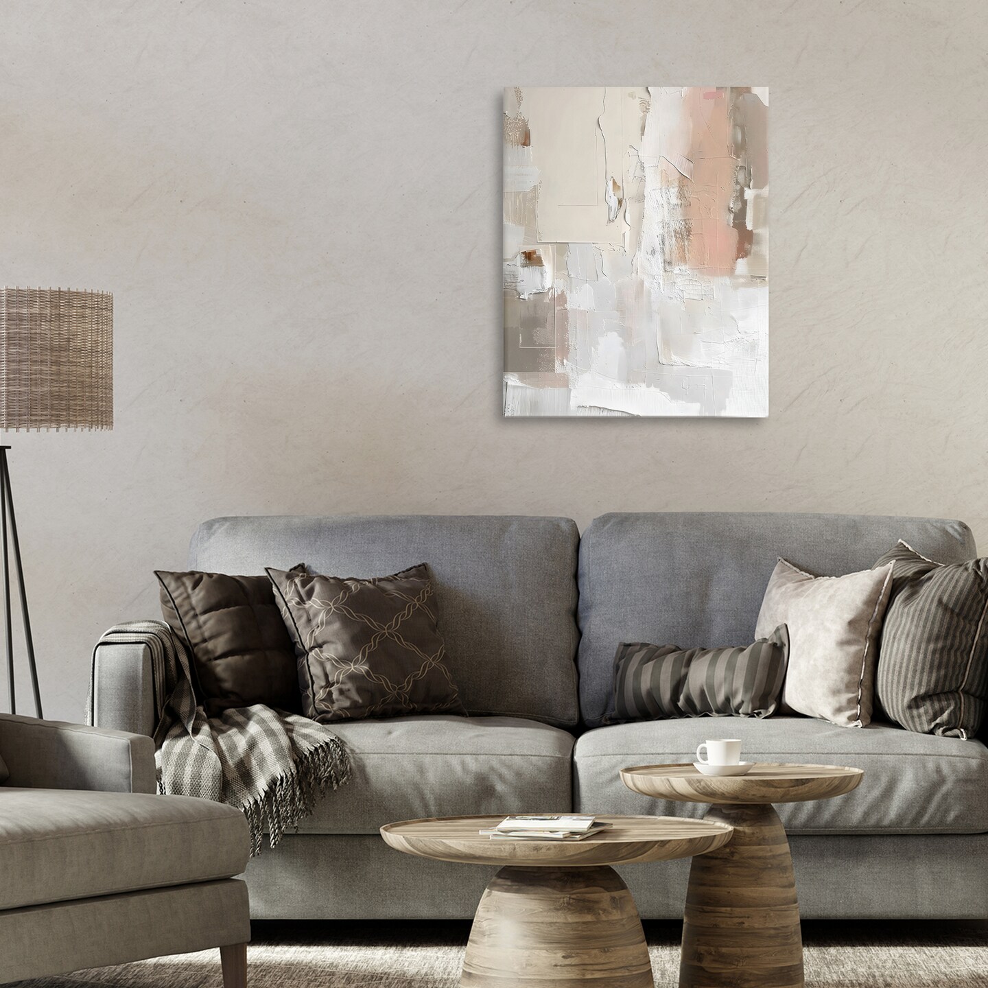 Stupell Industries Blush & Neutrals Abstract Canvas, design by Riley B