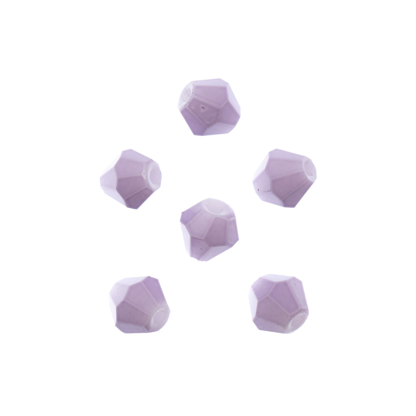 Crystal Lane DIY 2-Strand 7in Opaque Finish Glass Bicone Bead Strands