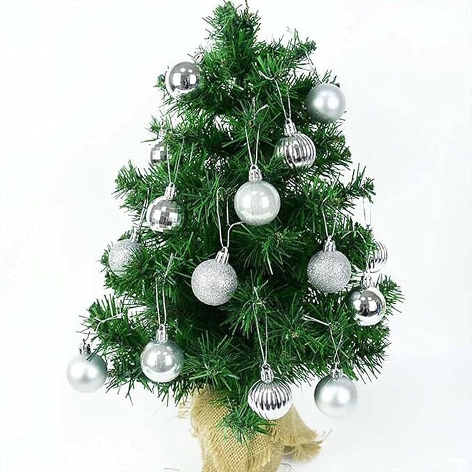 36/72 Pcs Christmas Glitter Ball Ornaments Tree Hanging Decor