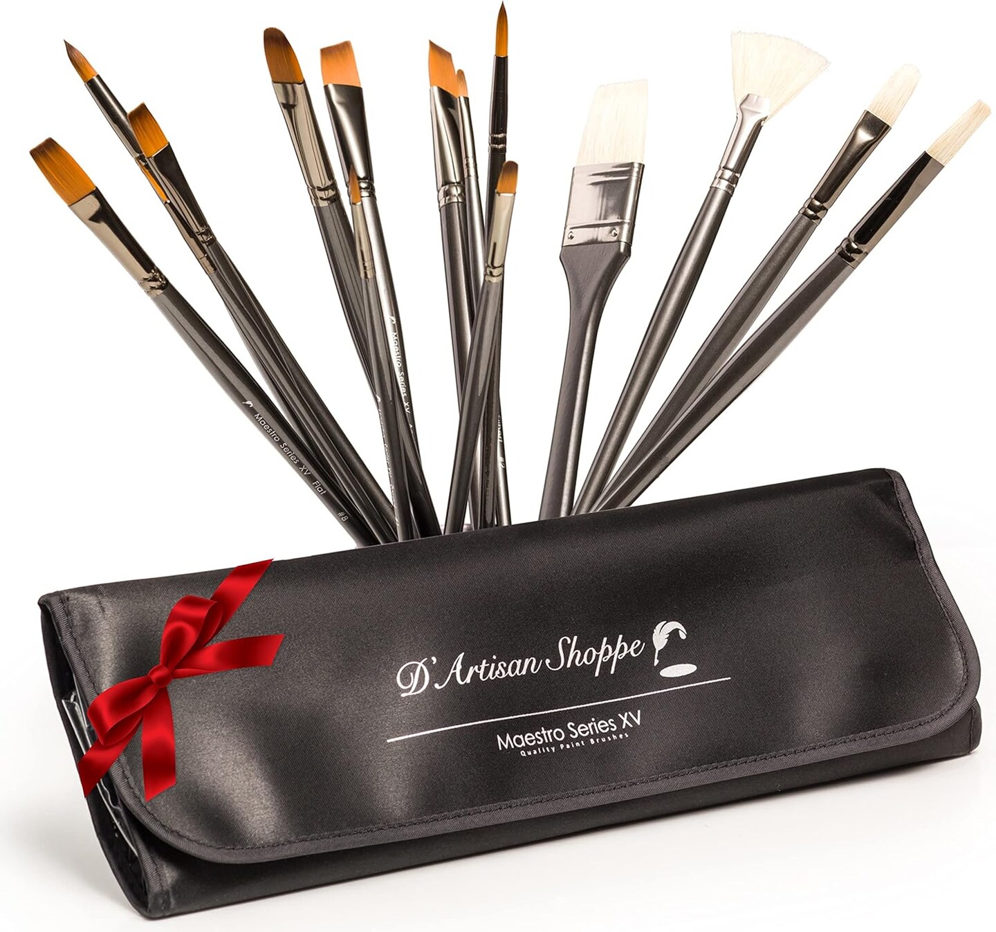 15pc-Professional Paint Brushes Set. Artist Paint Brush