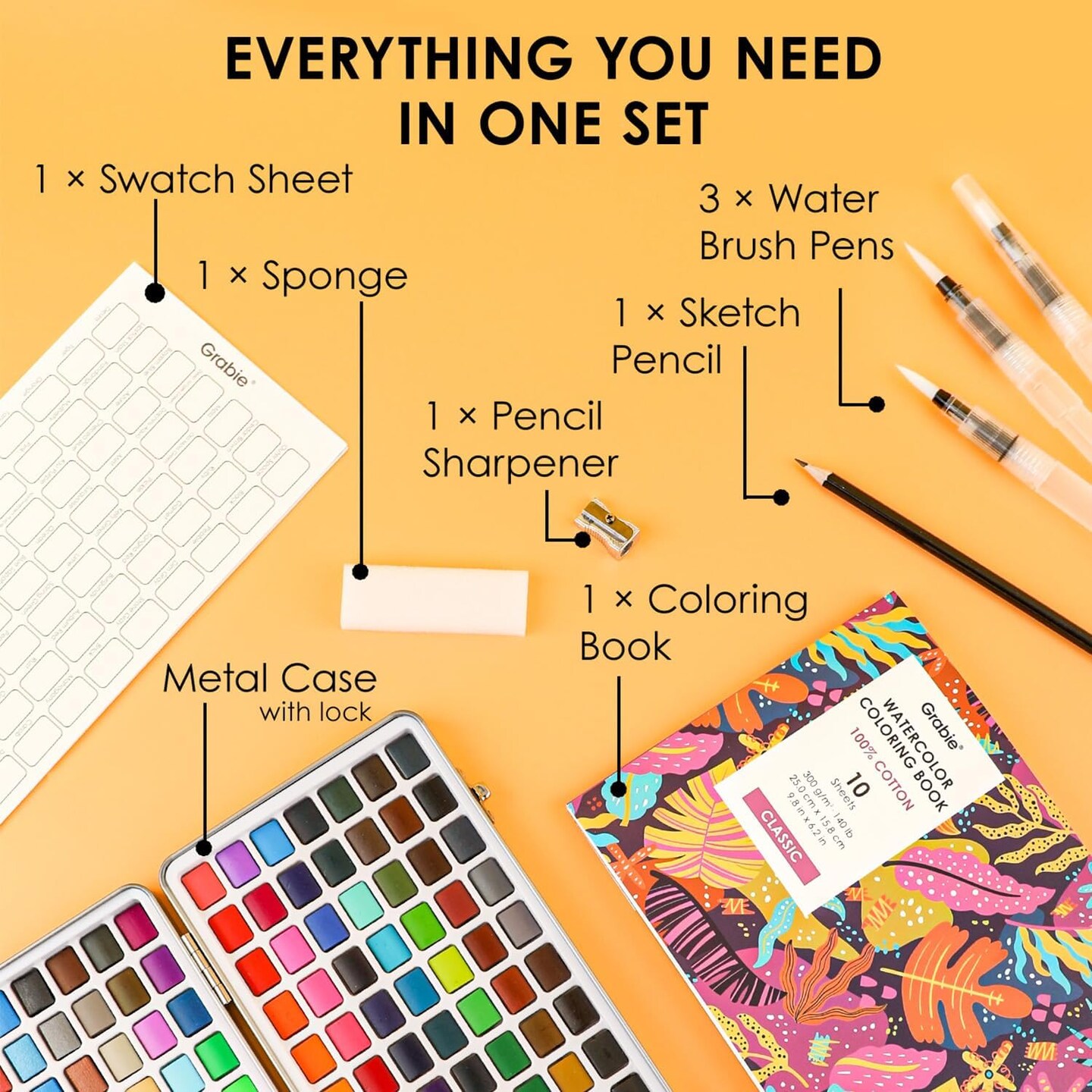 Watercolor Paint Set, Watercolor Paints, 168 Colors, Painting Set