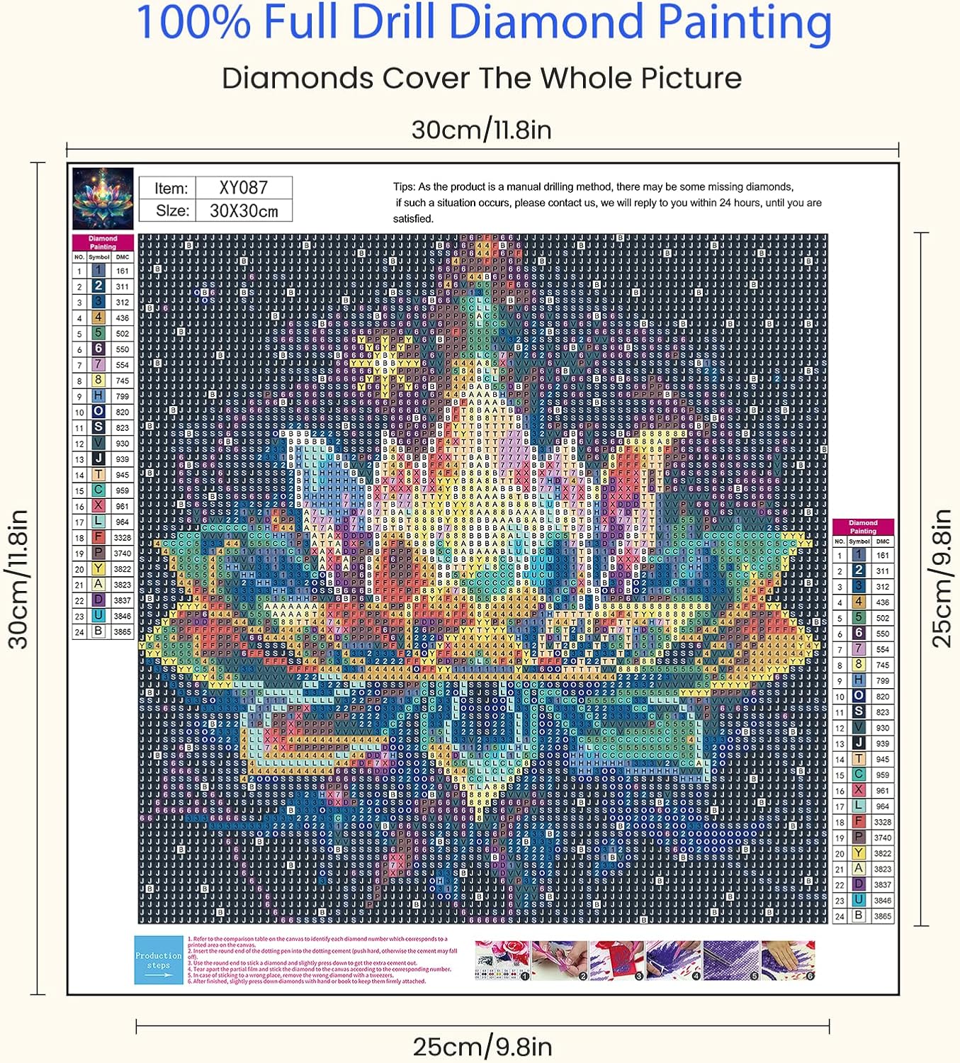 Flower & Mandala Diamond Painting Kits for Adults – 5D Full Drill Round Gem Art – 12x12 Inch DIY Canvas for Beginners, Home Décor & Gifts