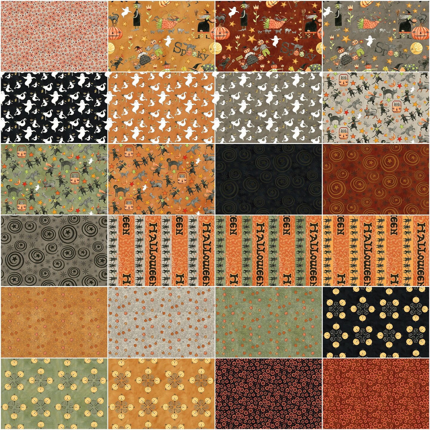 Spooky 10" Square Pack (Layer Cake / 10" Stacker) by Riley Blake (10-17570-42)