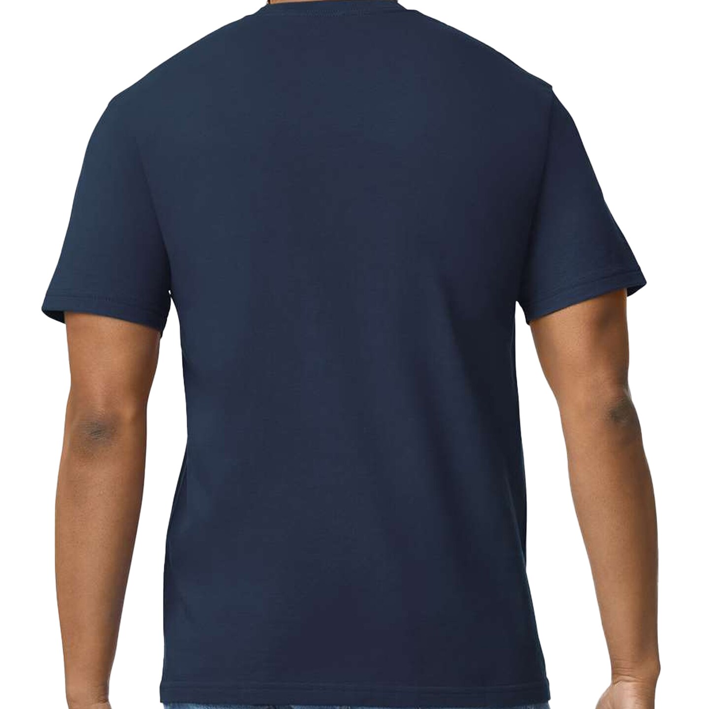 Adult's Gildan Softstyle Midweight Cotton T-Shirt - 65000, Navy Crewneck Craft Shirt