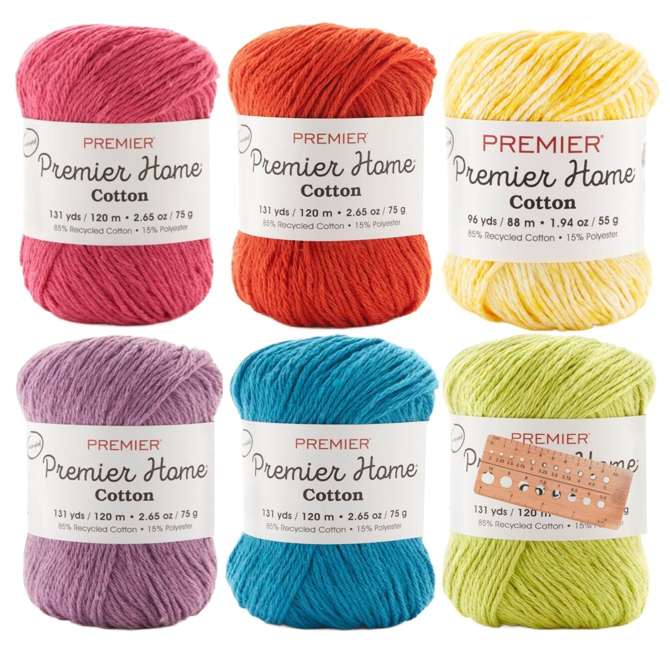 Premier Yarns - Home Cotton - 6 Skein Assortment - Fruit Stand