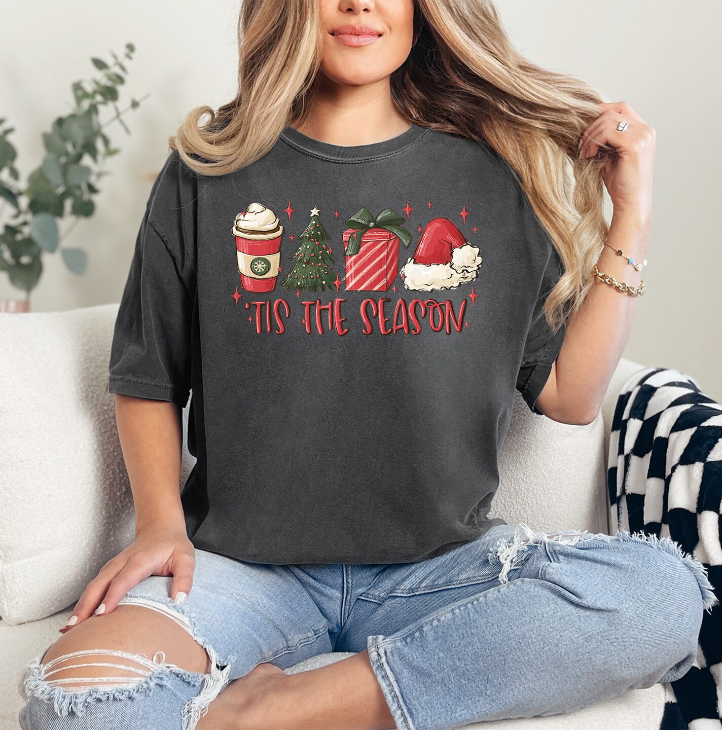 Christmas Shirt Comfort Colors, Tis the Season Shirt
