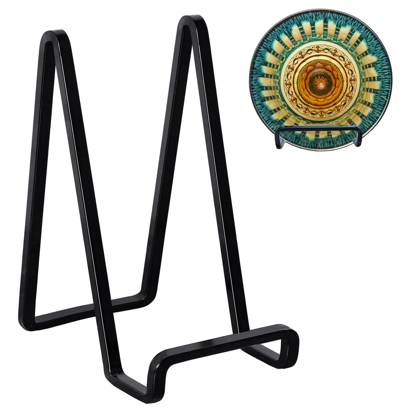 3 Pack 6 inch Metal Plate Stands for Display, Plate Holder Pictures Frame Easel Display Stand, Tabletop Picture Stand, Iron Easels for Display Photo Frames, Plates, Vinyl Record,Book, Plaque, Sign