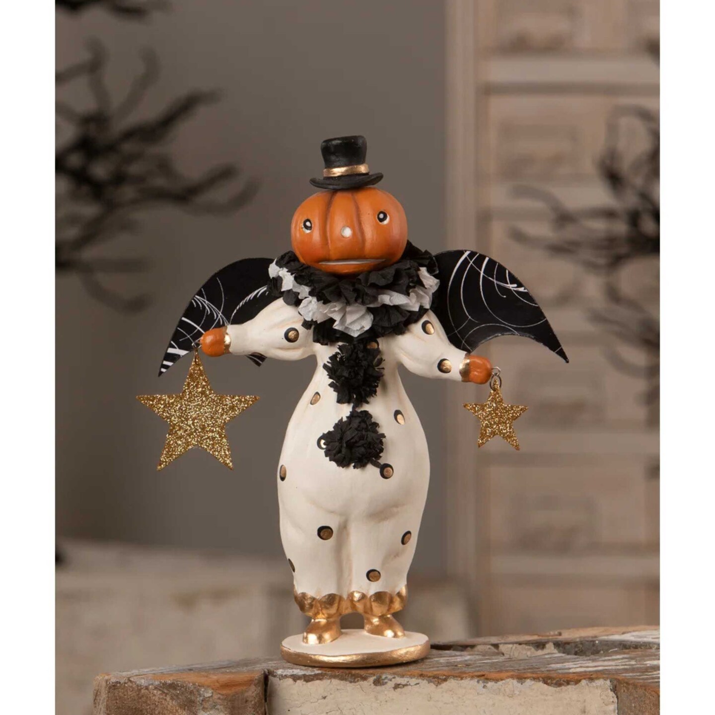 Bethany Lowe 8.0 Inch Little Fancy Pants Jack Halloween Figurine , Lightweight Halloween Decor Halloween Pumpkin