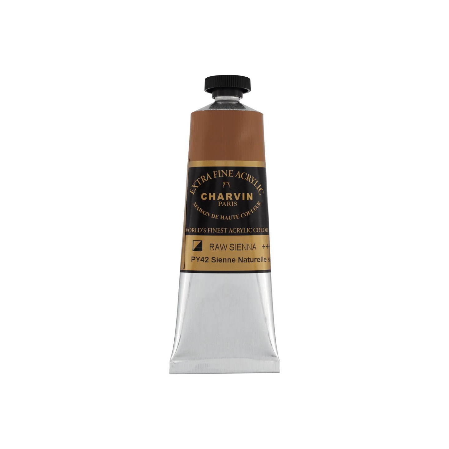 Charvin Extra Fine Professional Acrylic Paint - Raw Sienna, 60ml Tube, Triple-Milled, Lightfast Pigments, Open Stock Artist Acrylic Paints in Nature-Inspired Hues