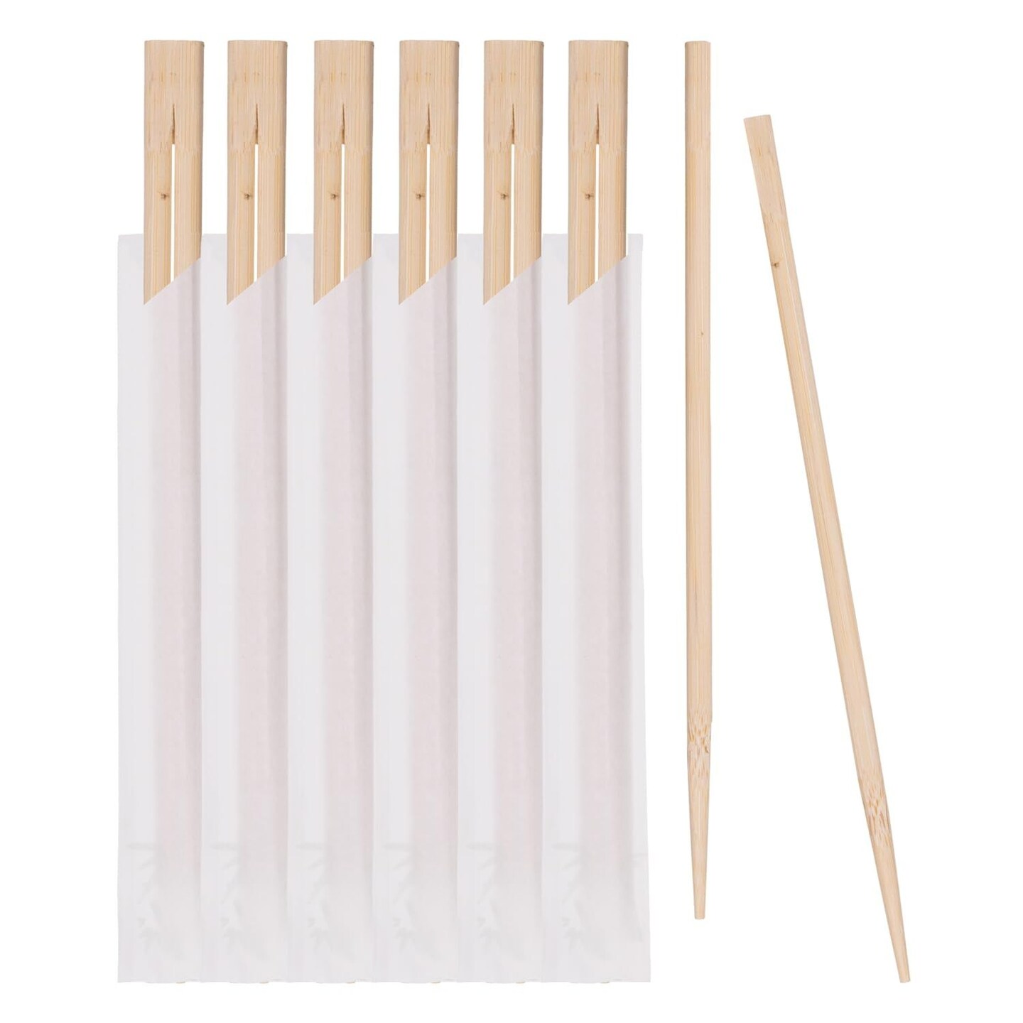 50 Pairs Disposable Wooden Chopsticks Individually Wrapped 8"