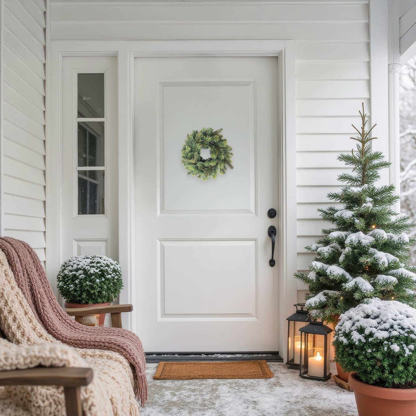 Northlight Green Pine Artificial Christmas Wreath, 11.75-Inch, Unlit