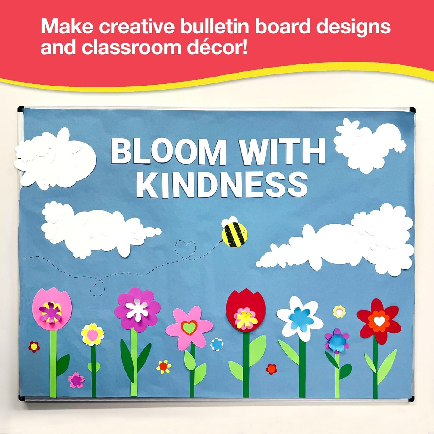 280 Pieces of DIY Flower Cutouts with IDEA Guide - 2-Sided Punch Out Tulips, Daisies, Daffodils, Flowers Ideal for Spring Craft Projects, and Mother's Day DIY Gift Craft