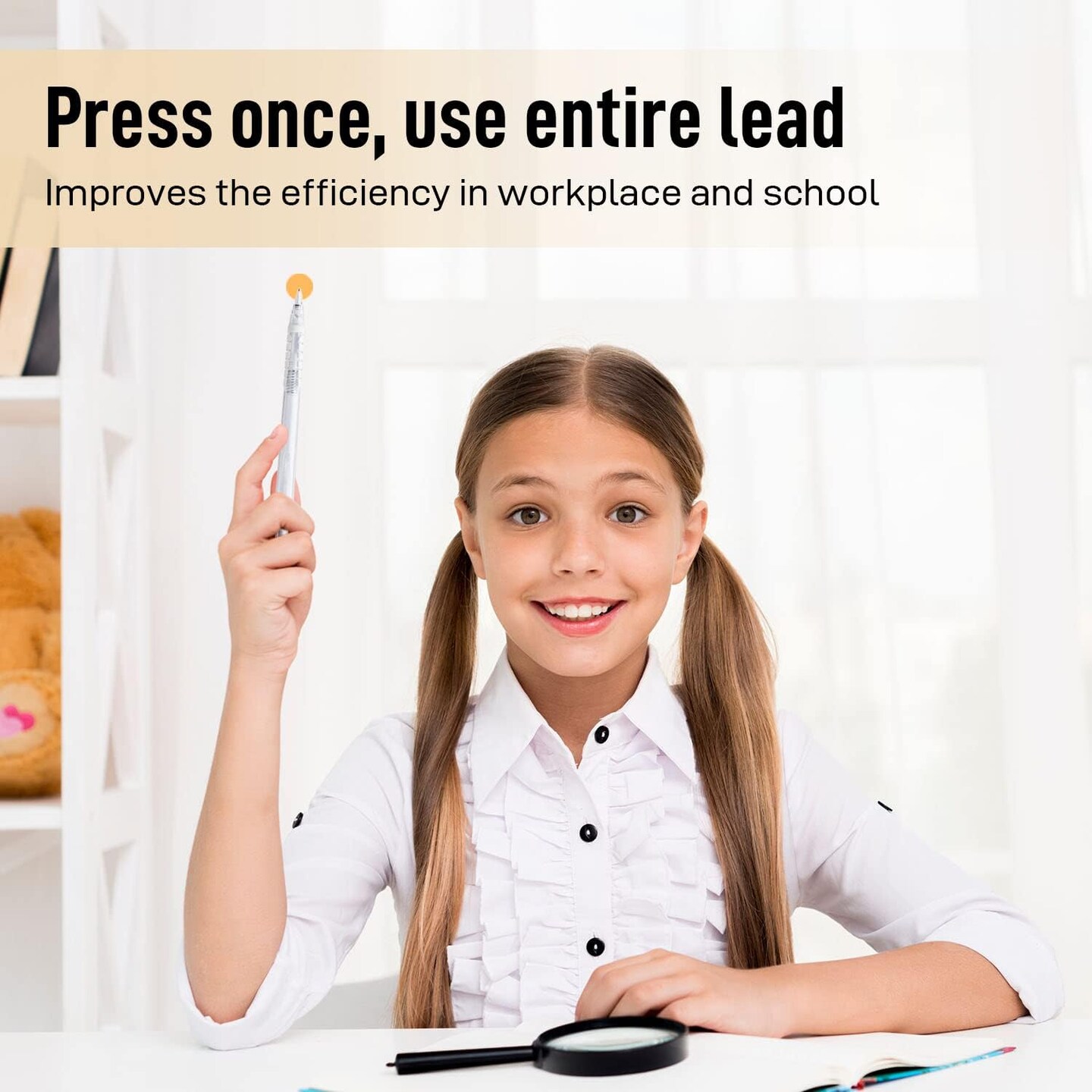 Mechanical Pencils Set, Automatic Lead Advances, 4 Pcs Mechanical Pencils 0.5mm &#x26; 0.7mm, 100 Pcs 0.5mm and 100 Pcs 0.7mm Pencil Leads, 4 Erasers and 6 Eraser Refills, School Office