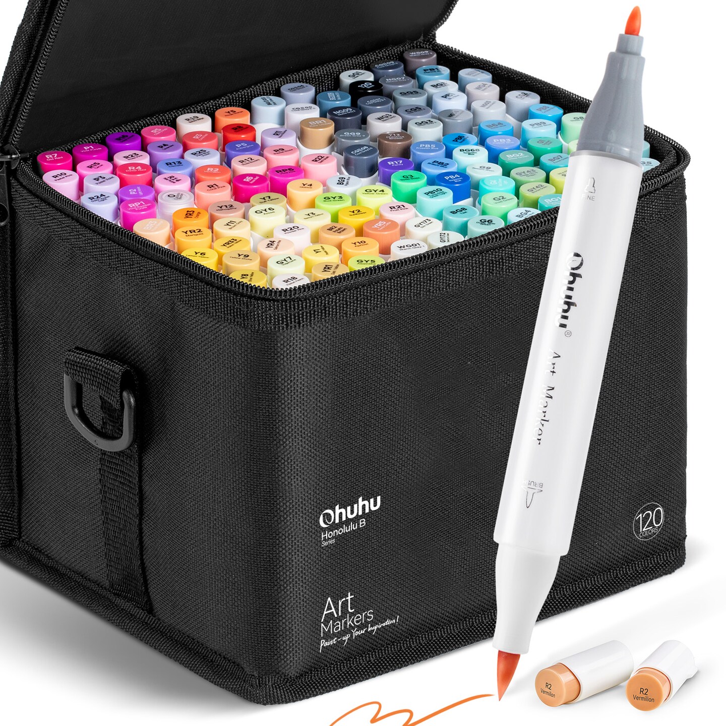 Ohuhu アルコールマーカー 108本 ＆コピック2本 Amazon.com : Ohuhu Alcohol Markers Brush Tip -Double Tipped