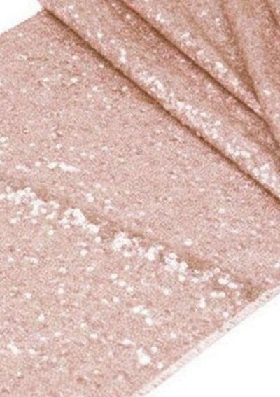 1 Yard Glitz Sequin Table Runner 11 x 96 Inches Sparkling Polyester Linen for Weddings and Events
