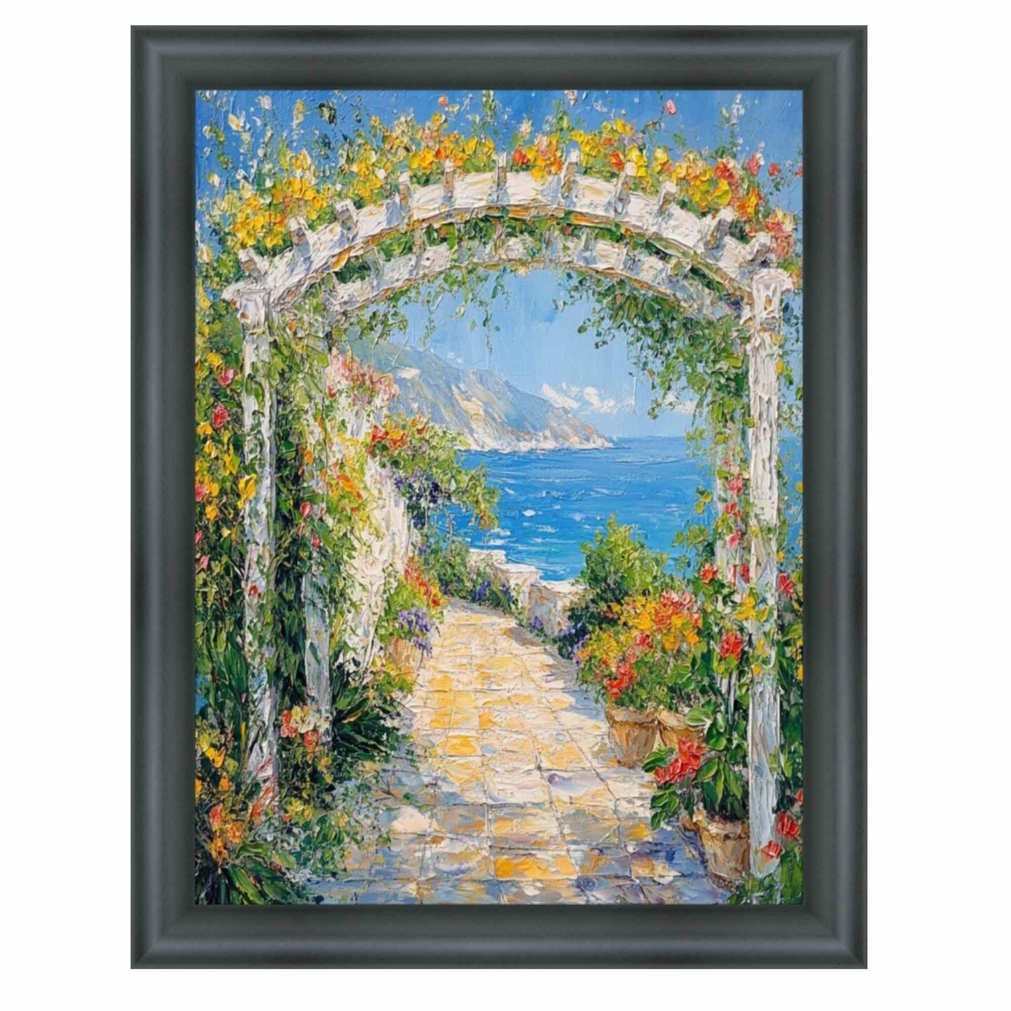 Round Matte Black Picture Frame 9x12 frame