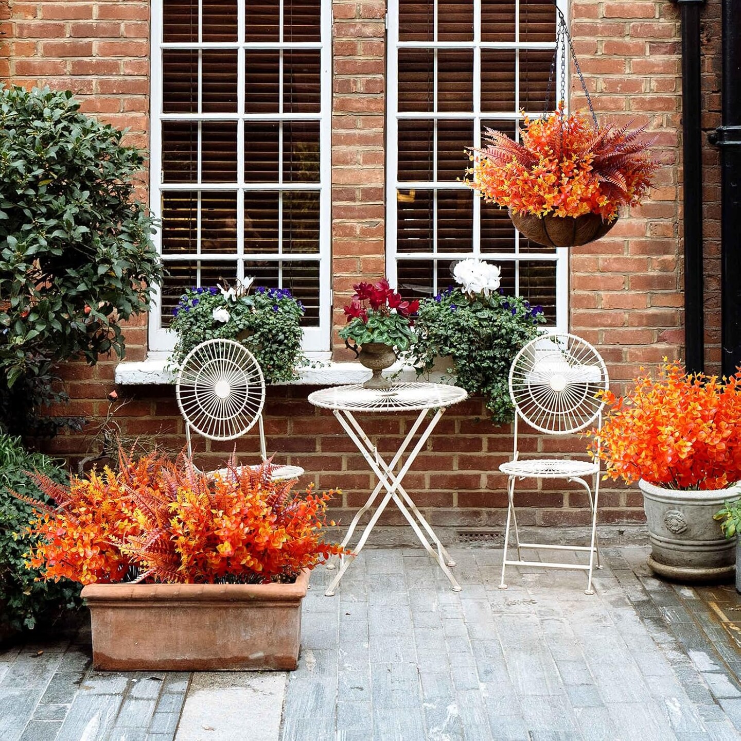 18PCS Artificial Fall Flowers Mums Plants