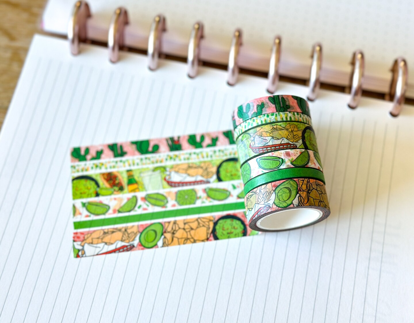 Cinco De Mayo Taco Night Mexican Vacation Chips & Salsa Washi Tape Set May 2025 - W132