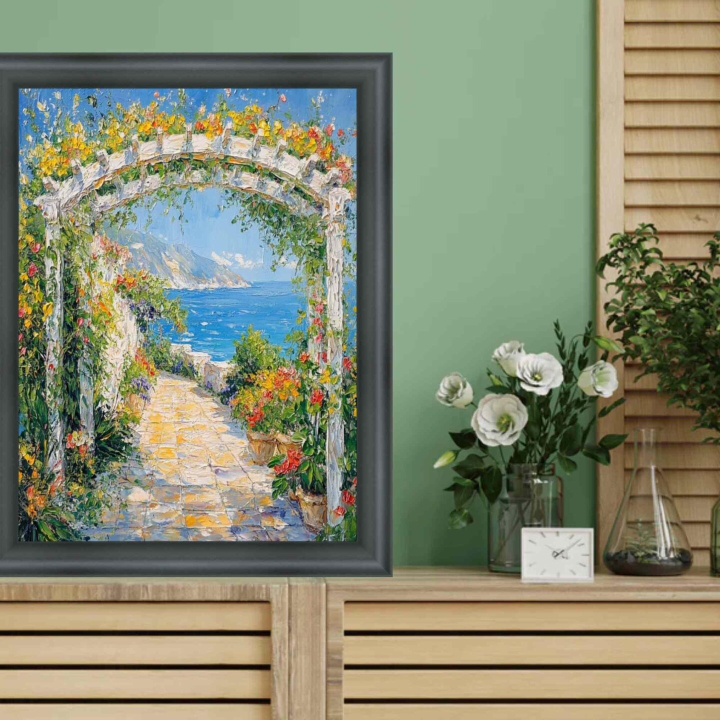 Round Matte Black Picture Frame 16x16 frame