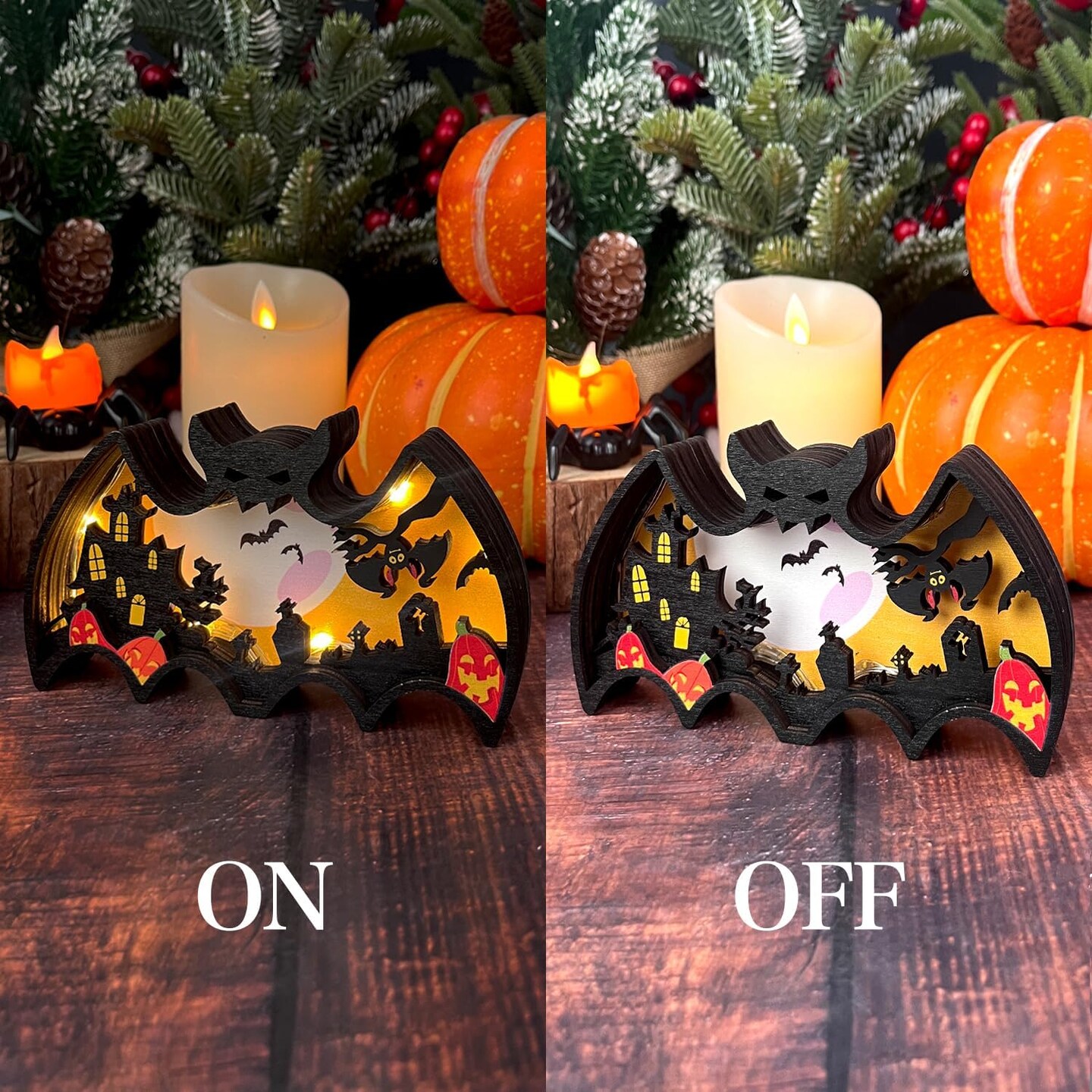 Halloween Wooden Lighted Table Decoration