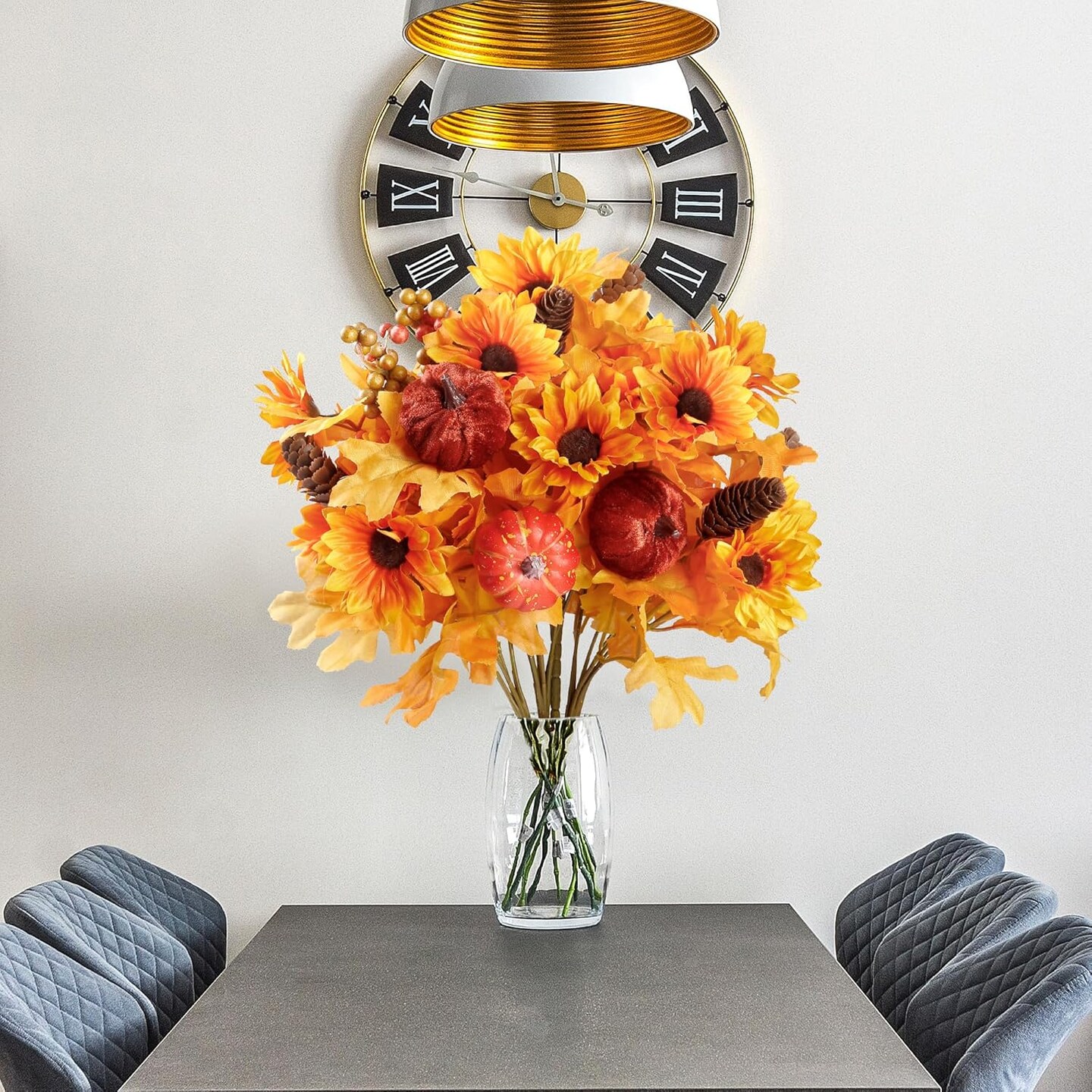Artificial Fall Flowers 4 Pcs Floral Arrangement