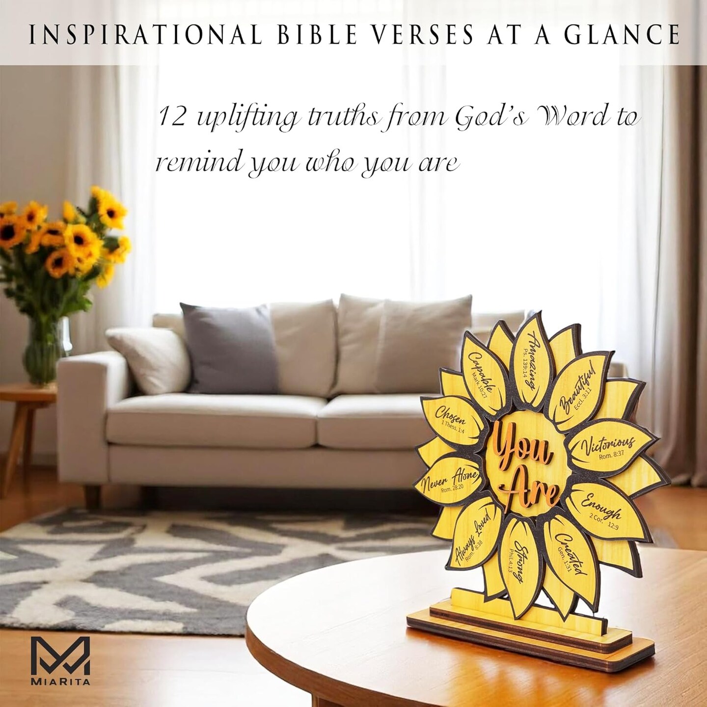 God Says You Are 2-Layer Wood Plaque, Christian Gifts for Women Birthday