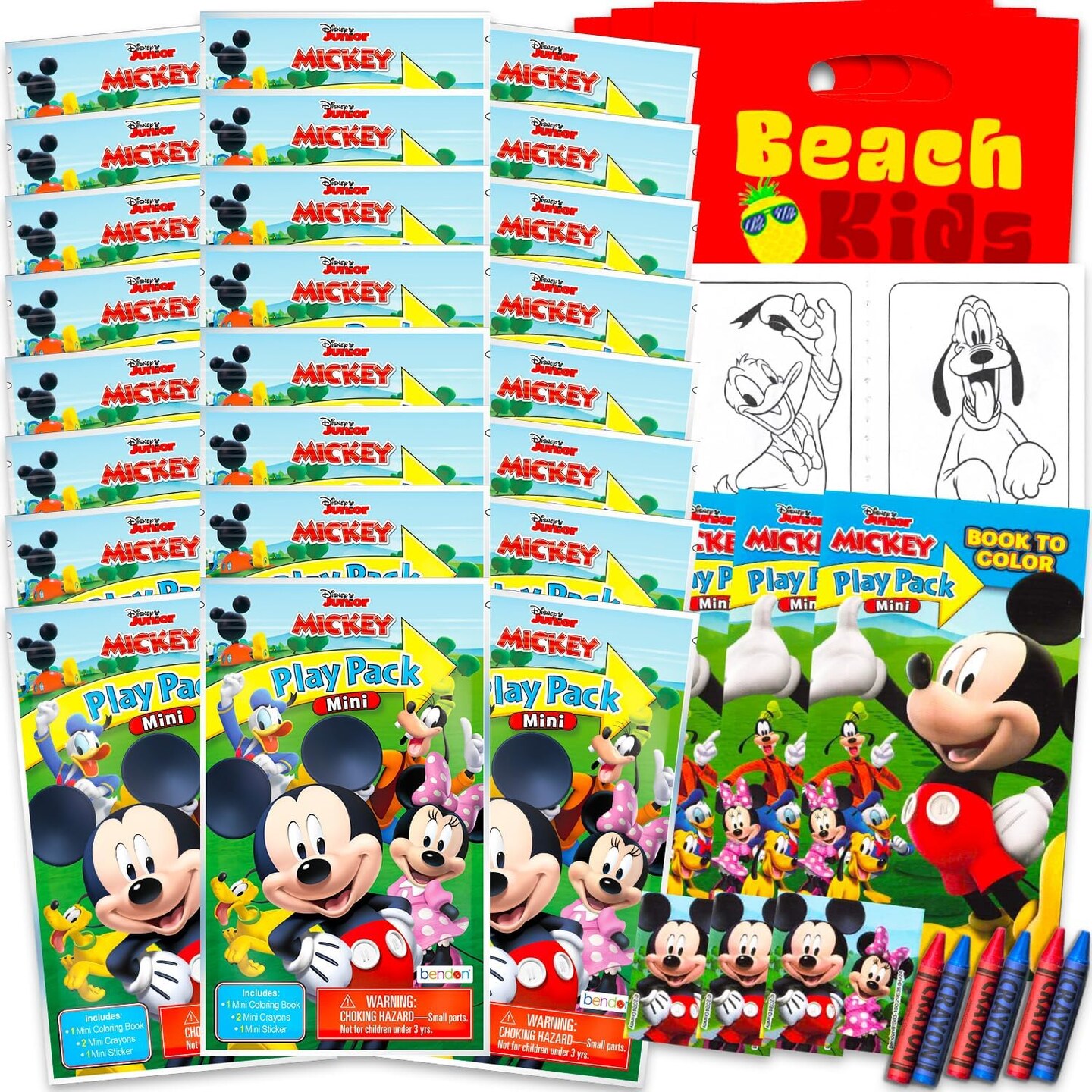 Party Favors Set - Bundle with 24 Mickey Play Packs