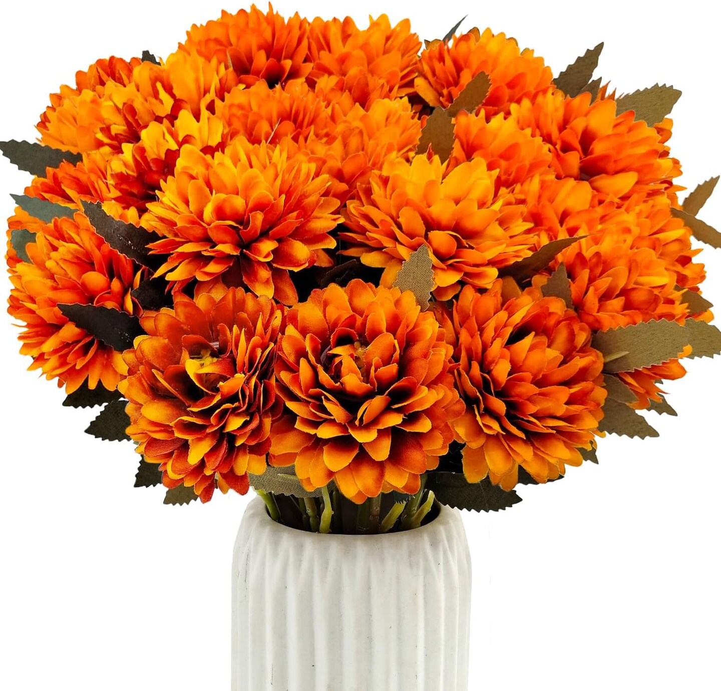 15 Pcs Mums Artificial Flowers Fake Mums Silk