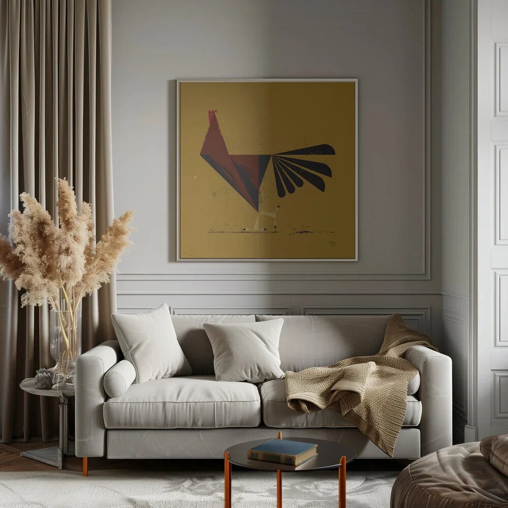 Rooster Square 24x24 Canvas - Corporate Office Art