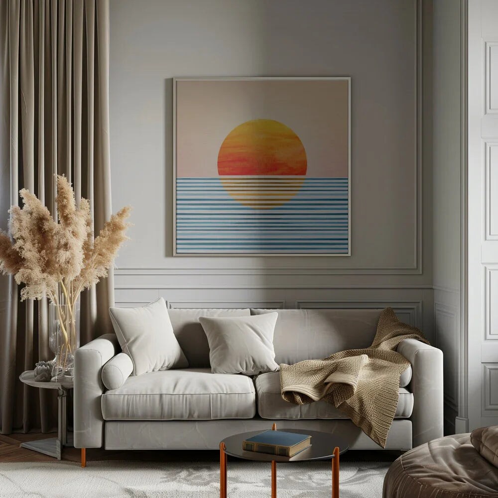 Minimalist Sunset 2 Square 24x24 Canvas - Corporate Office Art
