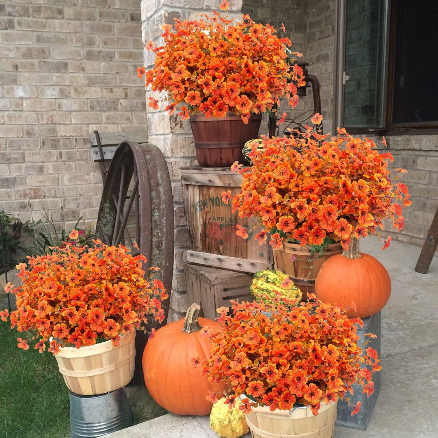 Artificial Mums Fall Flowers - 12 Bundles